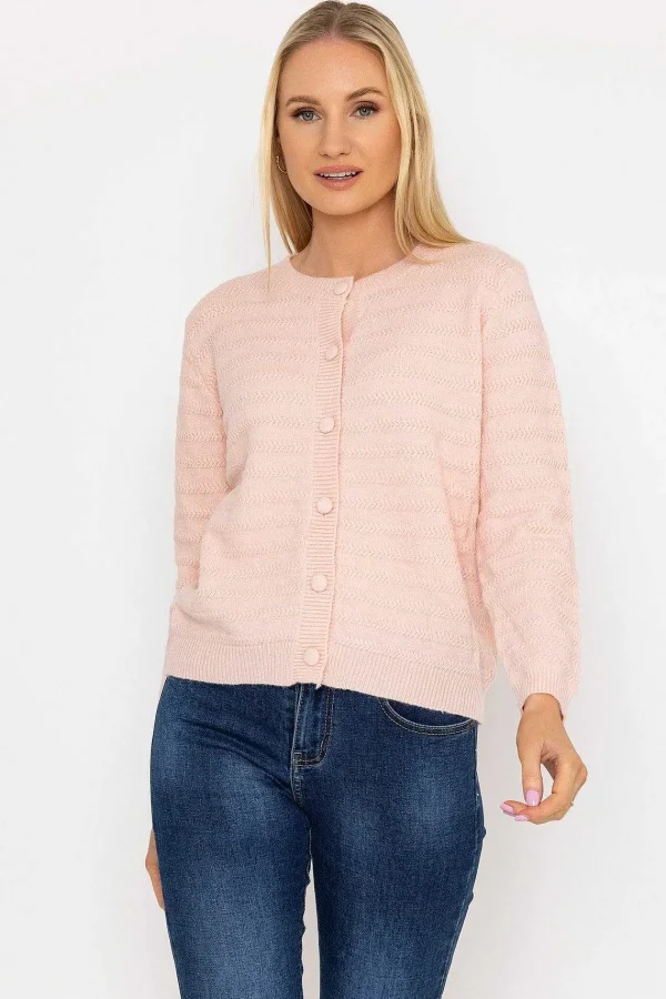 J'aime la Vie Button Up Cardigan In Pink*Women Jumpers & Cardigans