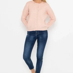 J'aime la Vie Button Up Cardigan In Pink*Women Jumpers & Cardigans