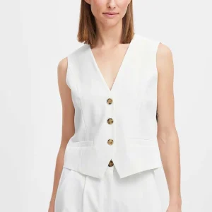 B.Young Bydeceri White Waistcoat*Women Tops & Blouses