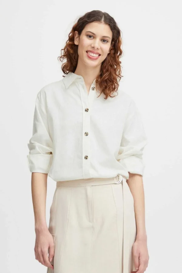 B.Young Byfalakka White Shirt*Women Tops & Blouses