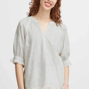 B.Young Bygenna White Cotton Blouse*Women Tops & Blouses