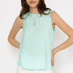 B.Young Bysilti Aqua Blue Sleeveless Top*Women Tops & Blouses