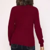 Rowen Avenue 100% Cashmere Knit In Burgundy*Women Jumpers & Cardigans