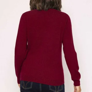 Rowen Avenue 100% Cashmere Knit In Burgundy*Women Jumpers & Cardigans