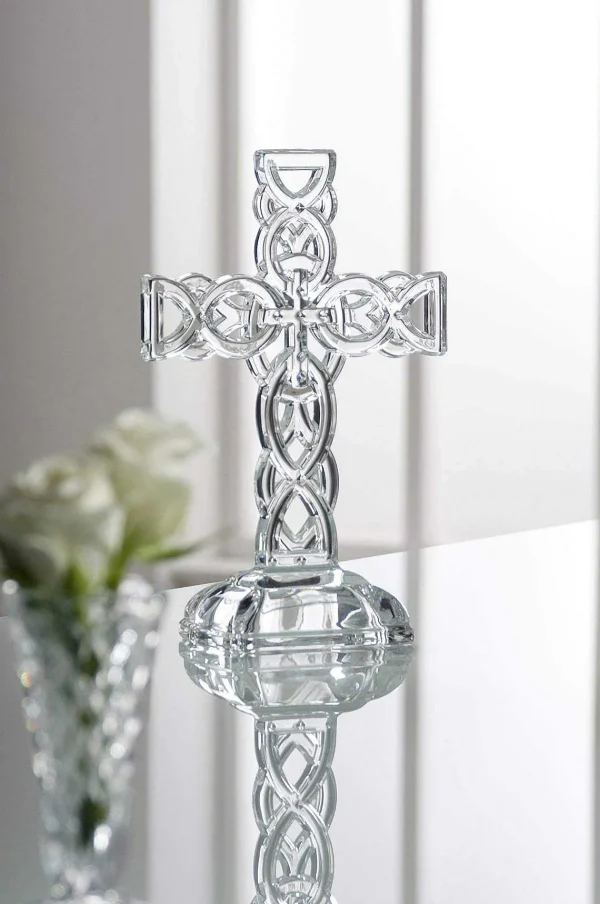 Galway Crystal Celtic Design Glass Cross* Homeware