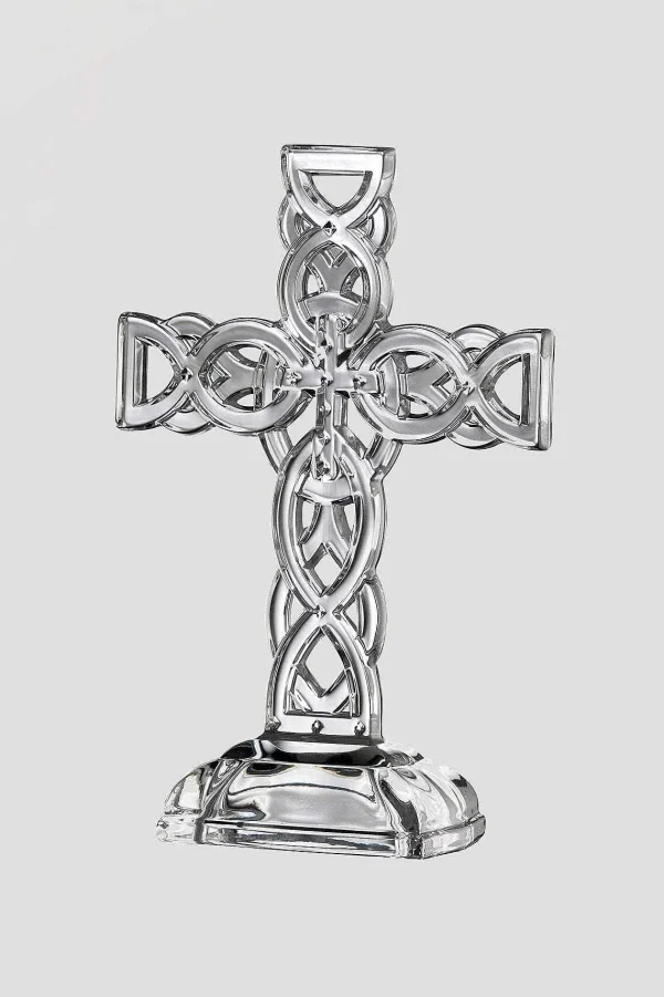 Galway Crystal Celtic Design Glass Cross* Homeware