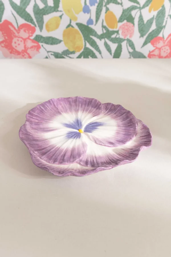 Carraig Donn HOME Ceramic Pansy Serving Plate*Women As Seen On Social