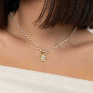 Knight & Day Chaya Faux Pearl Gold Necklace* Jewellery