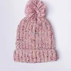 SOUL Accessories Chenille Contrast Beanie In Pink* Hats