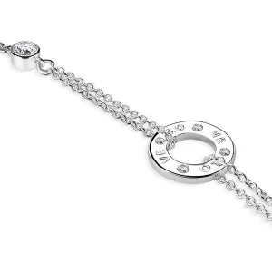 Newbridge Silverware Jewellery Childs Love Bracelet Clear Stones* Kids