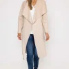 Pala D'oro Chuck On Wrap Coat In Ecru*Women Coats & Jackets