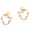 Tipperary Crystal Jewellery Circle Inset Earrings In Gold* Her