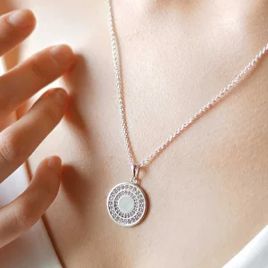 Newbridge Silverware Jewellery Circular Pendant With Clear Stones* Necklaces