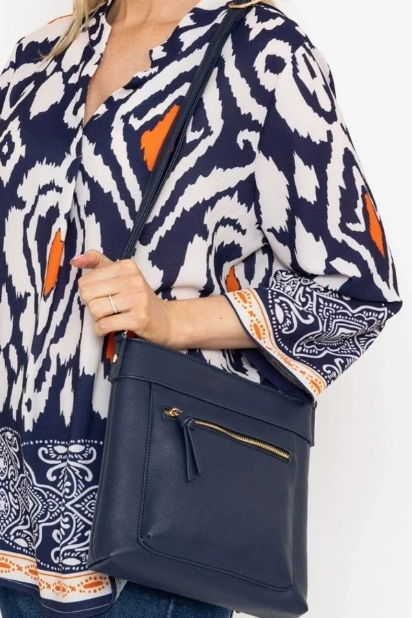 SOUL Accessories Classic Crossbody Front Zip Bag In Navy* Accessories