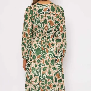 Pala D'oro Cliodhna Green Printed Midi Dress* Sale Dresses