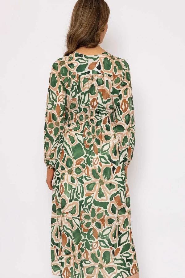 Pala D'oro Cliodhna Green Printed Midi Dress* Sale Dresses