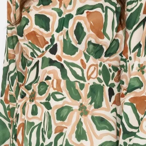 Pala D'oro Cliodhna Green Printed Midi Dress* Sale Dresses