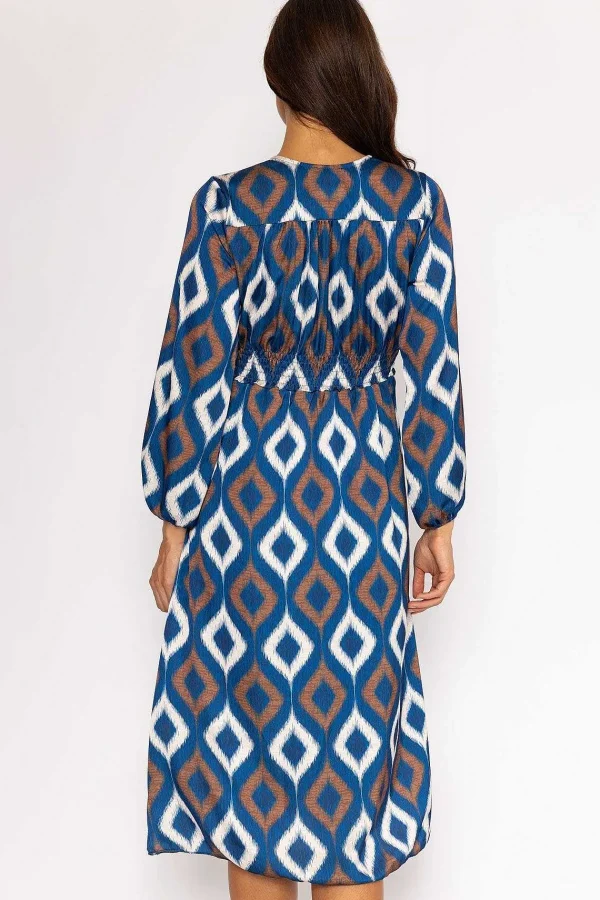 Pala D'oro Cliodhna Navy Printed Midi Dress* Sale Dresses