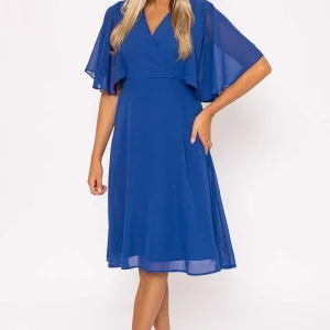 Rowen Avenue Cobalt Angel Sleeve Dress* Sale Dresses