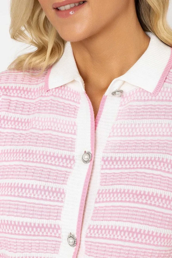 Voulez Vous Collar Cardigan In Pink*Women Jumpers & Cardigans