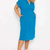 Ulla Popken Collar Knee Length Dress In Blue*Women Dresses & Jumpsuits