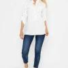 Pala D'oro Collarless Shirt In Ecru*Women Tops & Blouses