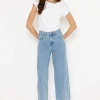 Oraije Colombe Blue Denim Wide Jeans*Women Jeans & Trousers