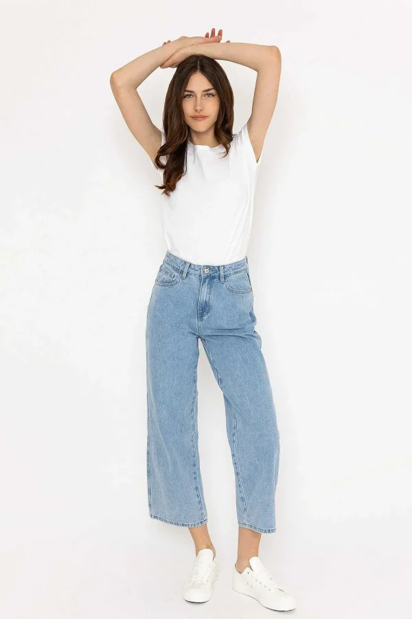 Oraije Colombe Blue Denim Wide Jeans*Women Jeans & Trousers