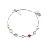 Newbridge Silverware Jewellery Coloured Stone Bracelet In Silver* Boxed Gifts