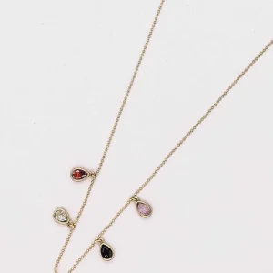 Joularie Coloured Teardrop Chain* Necklaces