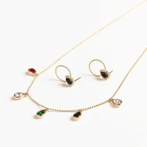 Joularie Coloured Teardrop Chain* Necklaces