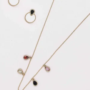 Joularie Coloured Teardrop Chain* Necklaces