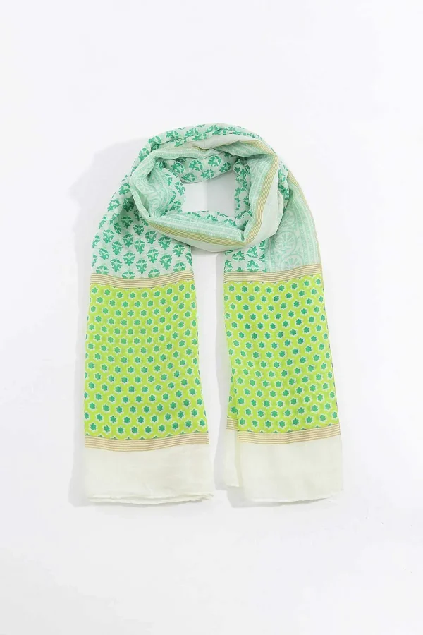 SOUL Accessories Contrast Green Print Scarf* Accessories