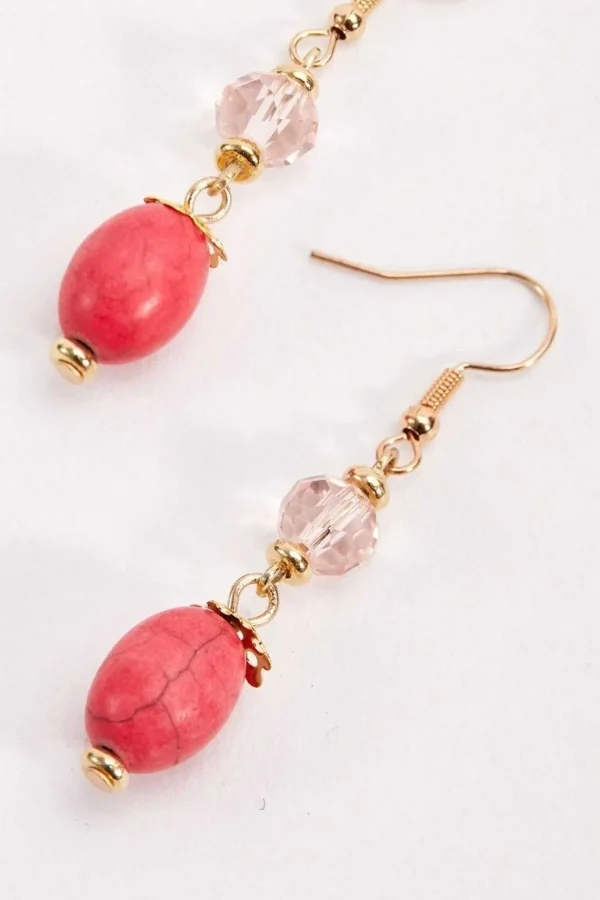 Soul Jewellery Coral Beaded Earrings*Women April Edit