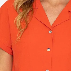 Rowen Avenue Coral Camp Collar Shirt*Women Tops & Blouses