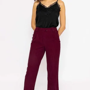 Rowen Avenue Cord Wide Leg Pant In Plum*Women Jeans & Trousers