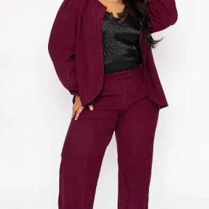 Rowen Avenue Cord Wide Leg Pant In Plum*Women Jeans & Trousers