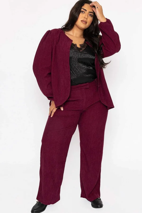 Rowen Avenue Cord Wide Leg Pant In Plum*Women Jeans & Trousers