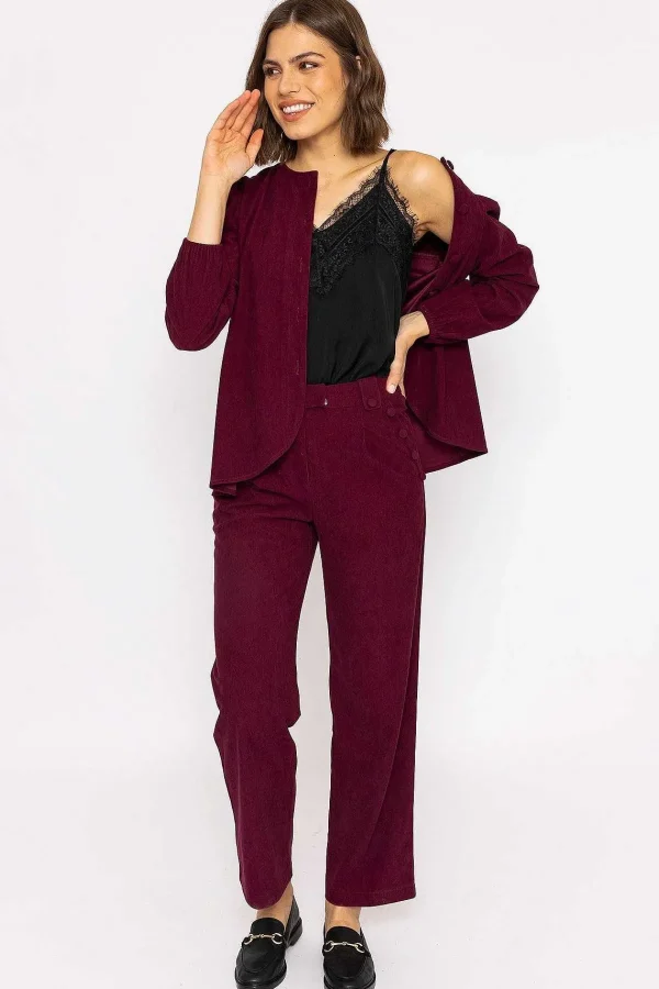 Rowen Avenue Cord Wide Leg Pant In Plum*Women Jeans & Trousers