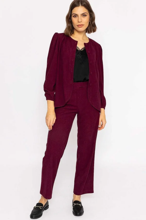 Rowen Avenue Cord Wide Leg Pant In Plum*Women Jeans & Trousers