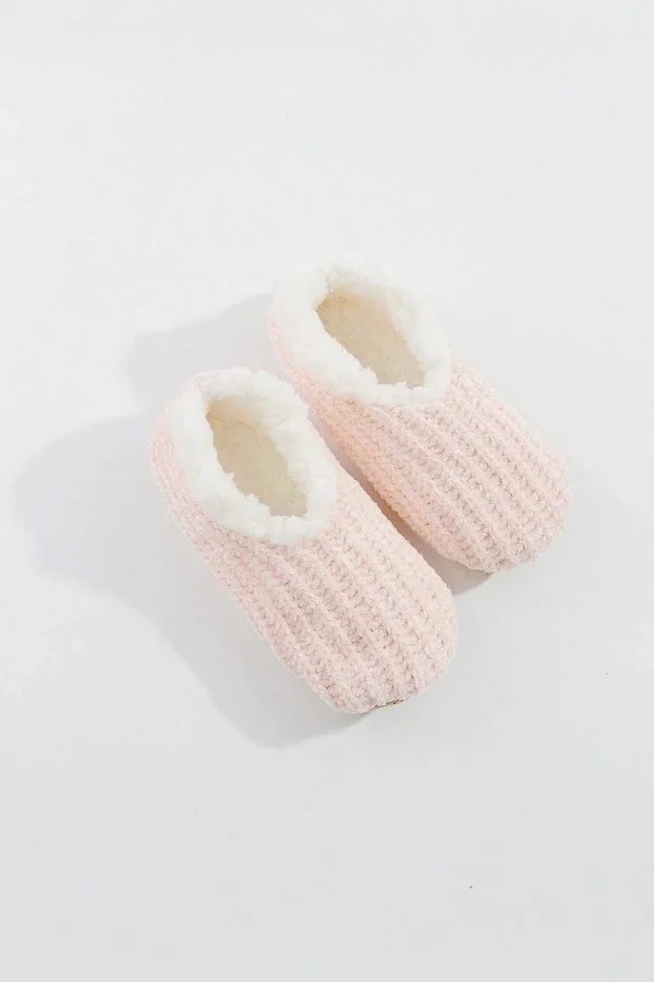 SOUL Accessories Cosy Knit Slipper Sock In Pink*Women Nightwear