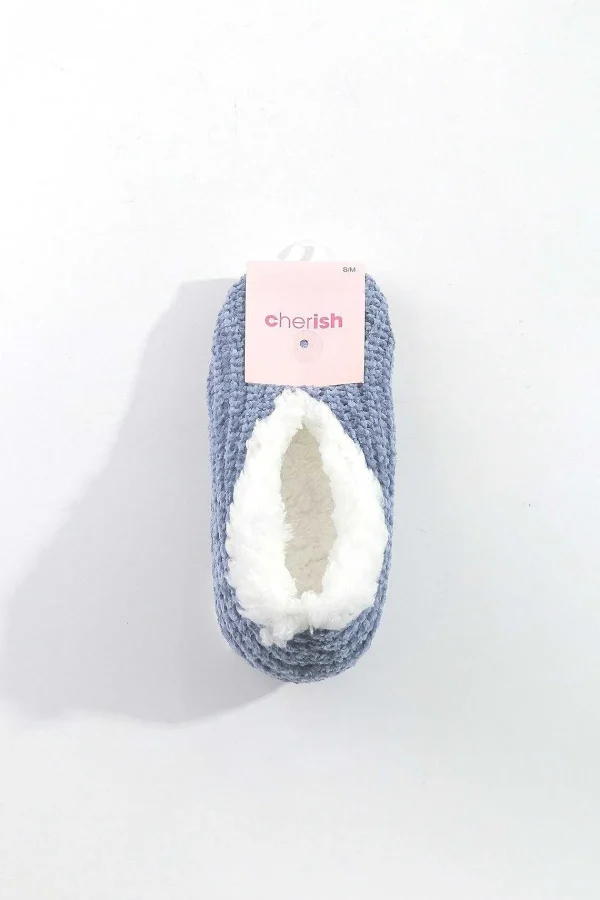 SOUL Accessories Cosy Knit Slipper Sock In Navy*Women Nightwear