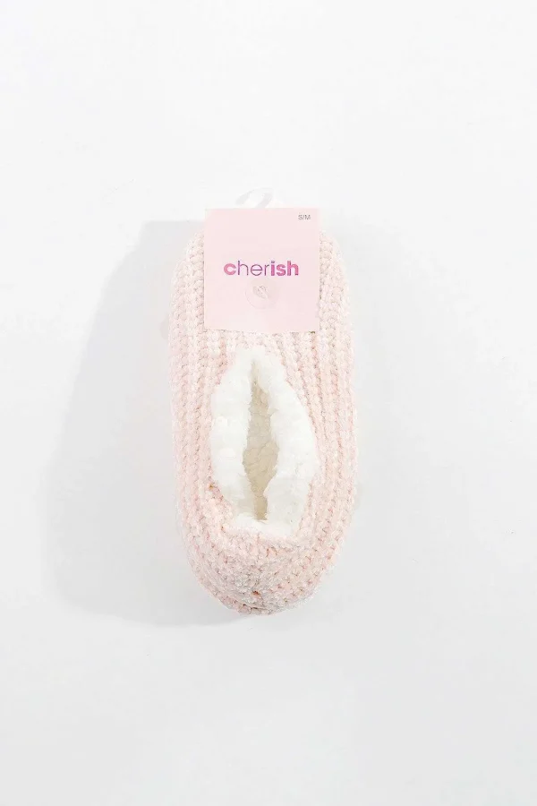 SOUL Accessories Cosy Knit Slipper Sock In Pink*Women Nightwear