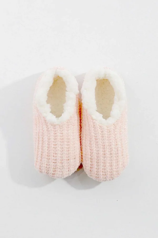 SOUL Accessories Cosy Knit Slipper Sock In Pink*Women Nightwear