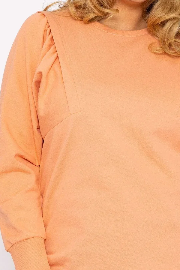 Ulla Popken Cotton Sweatshirt In Orange*Women Hoodies & Sweatshirts