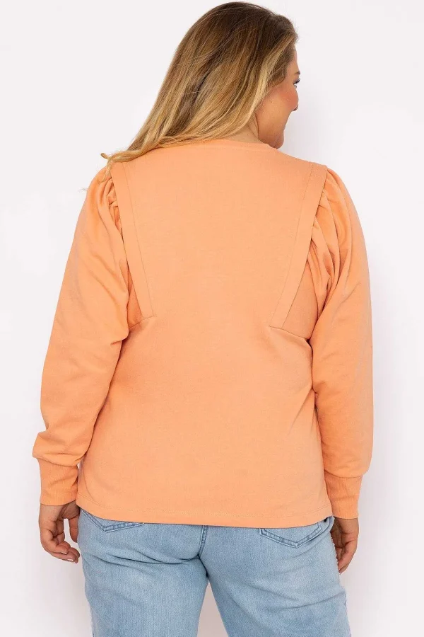 Ulla Popken Cotton Sweatshirt In Orange*Women Hoodies & Sweatshirts