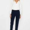 Peruzzi Cotton Turn Up Trousers In Navy*Women Jeans & Trousers