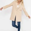 Pala D'oro Cream Scuba Fabric Coat*Women Coats & Jackets