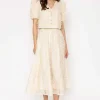 Elli White Cream Tulle Midi Skirt*Women Skirts & Shorts