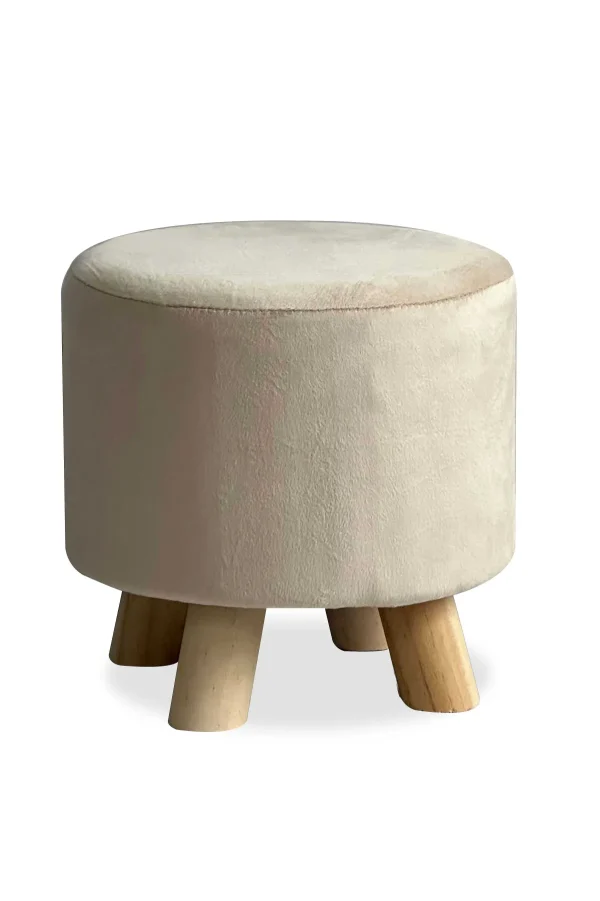 Carraig Donn HOME Cream Velour Footstool* Homeware